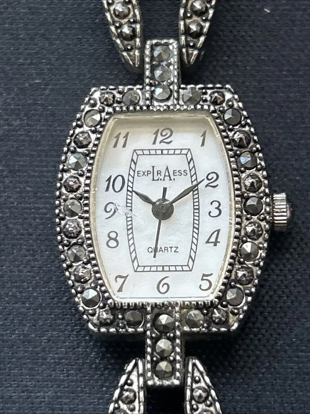 LA Express Marcasite Women’s Quartz Watch